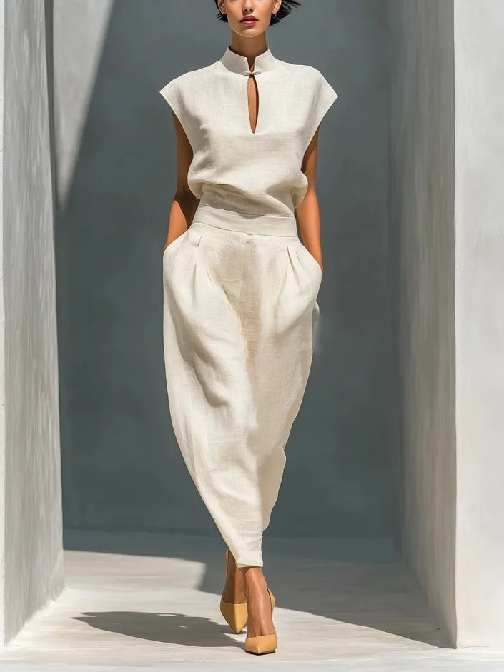 Hannah Modern Mandarin Collar Set