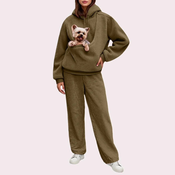 Halina Pet Pocket Hoodie Set