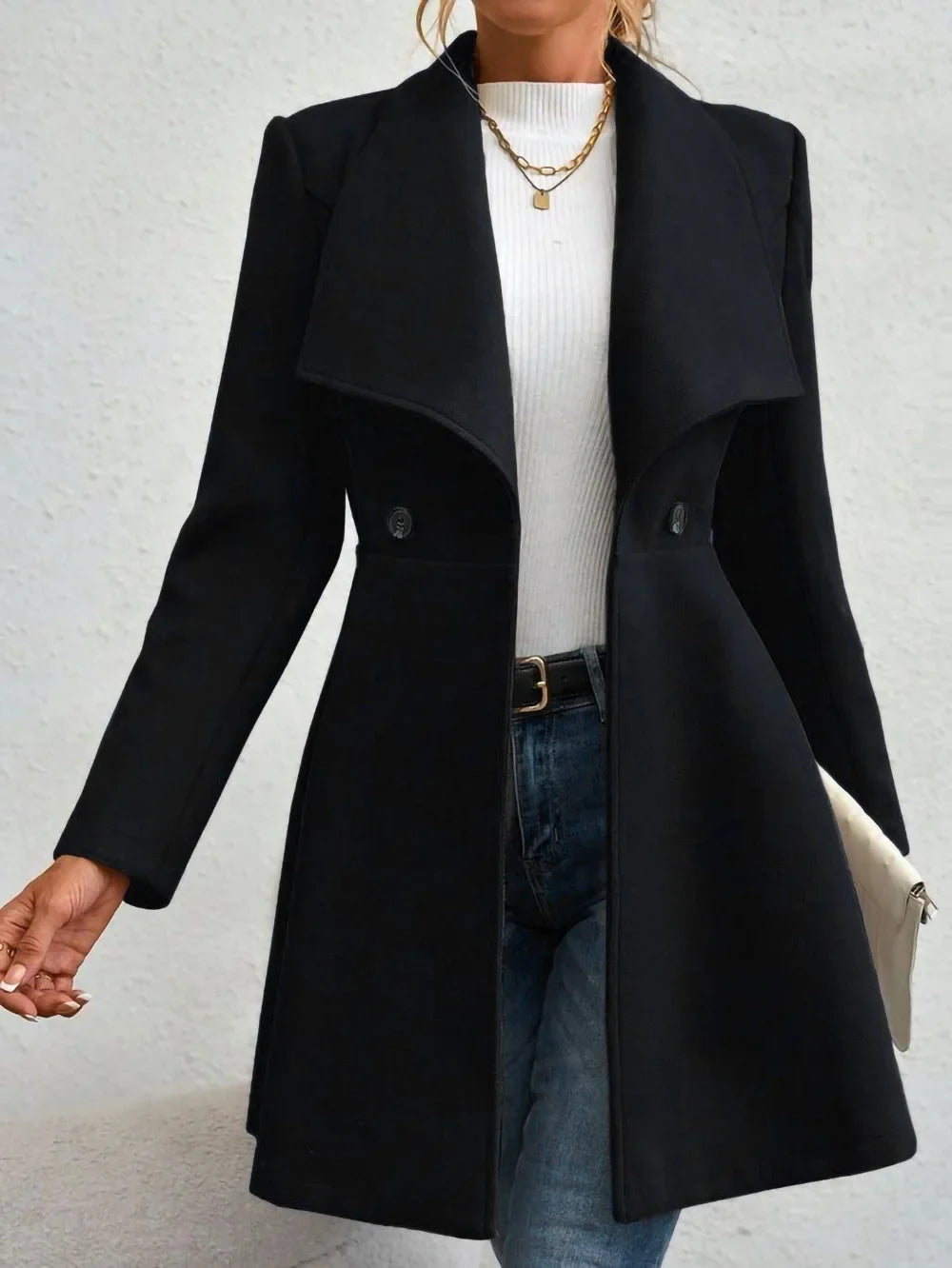 Fenley Waterfall Collar Coat