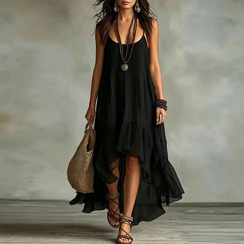 Beth Flowy Ruffle Maxi Dress