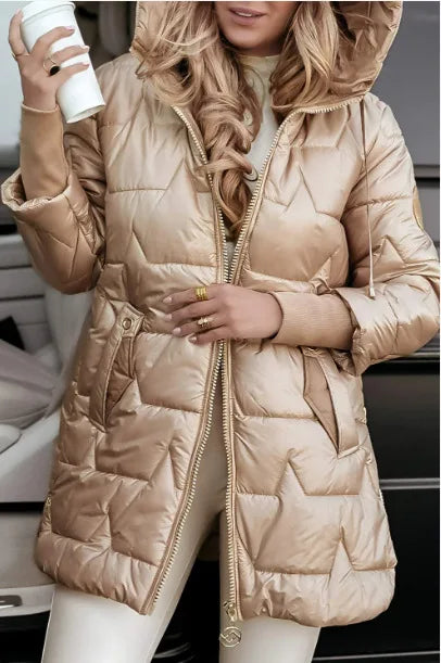Leila Diamond Quilted Puffer
