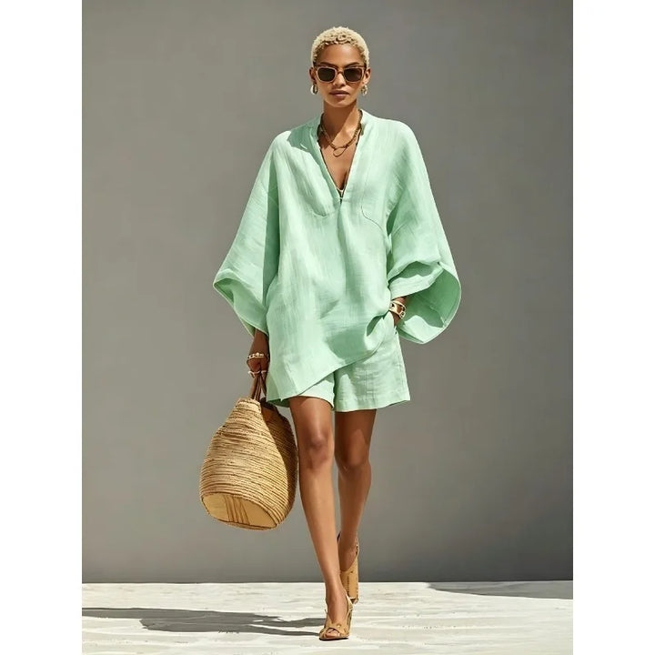 Luvien Batwing Sleeve Matching Set