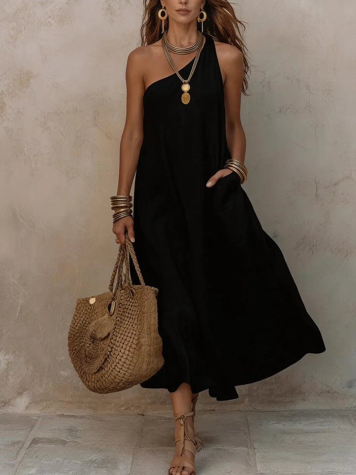 Emilia Asymmetrical Midi Dress
