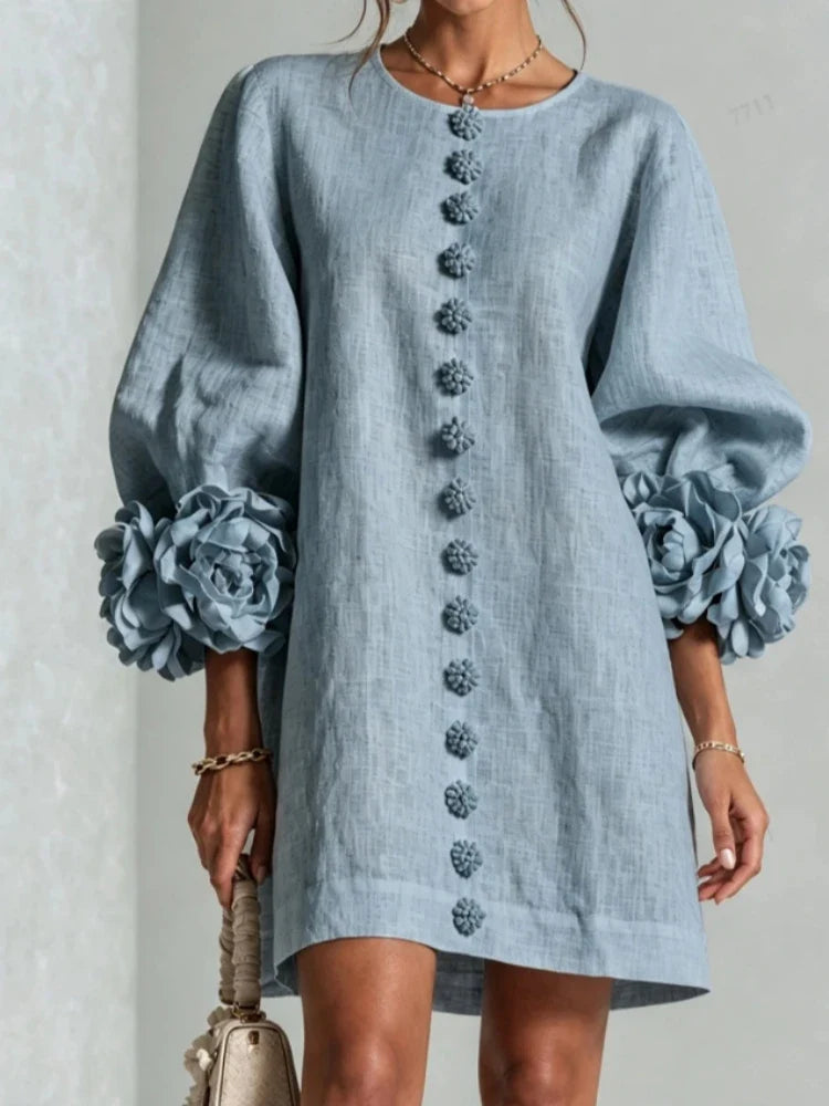 Serena Floral Cuff Mini Dress