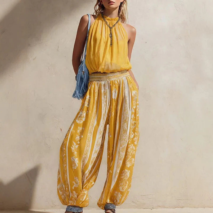 Evelyn Printed Wide Leg Set
