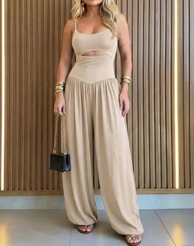 Anika Sleeveless Cut Out Wide Leg Jumpsuit