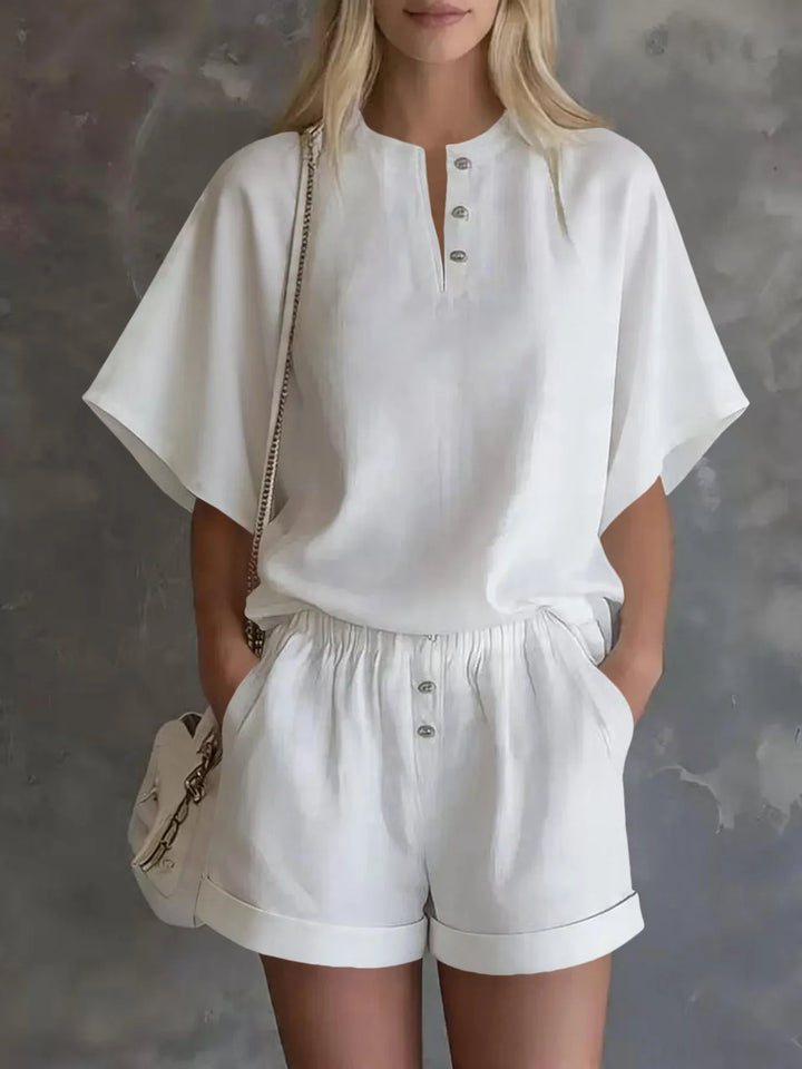 Damaris Short Sleeve Casual Two-Piece Set