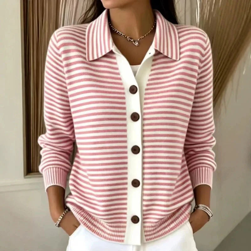 Sariah Striped Knit Cardigan