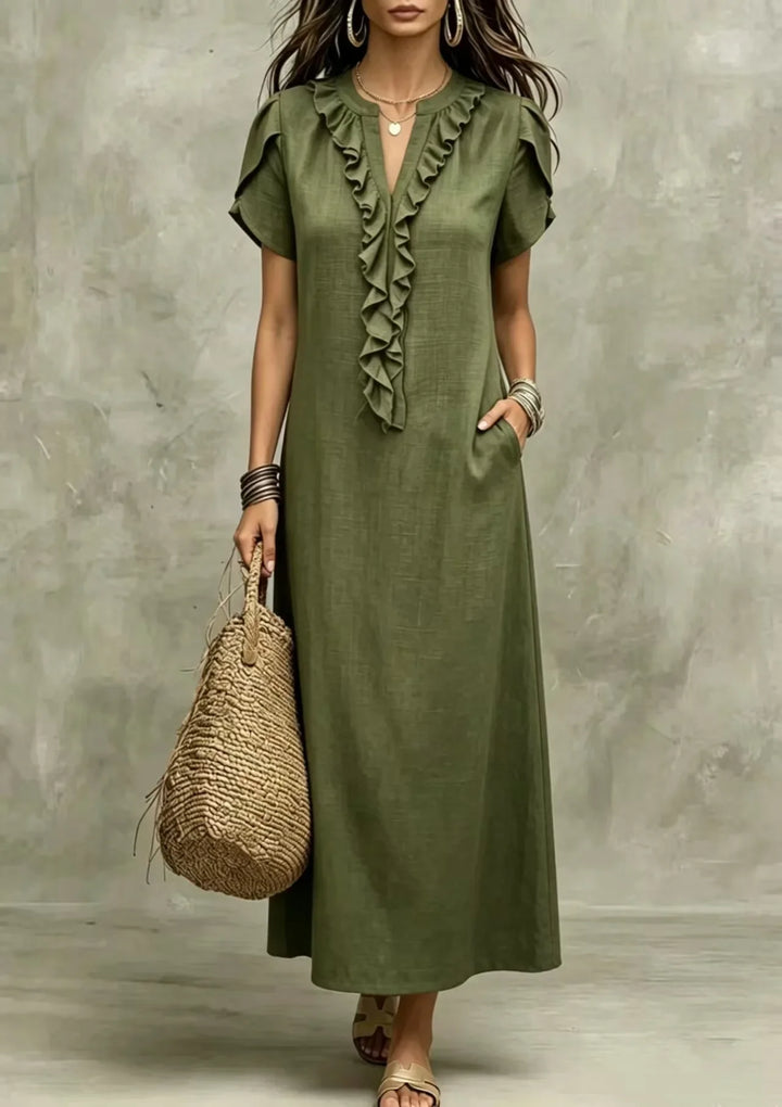 Evelyn Relaxed Ruffle Maxi Dress