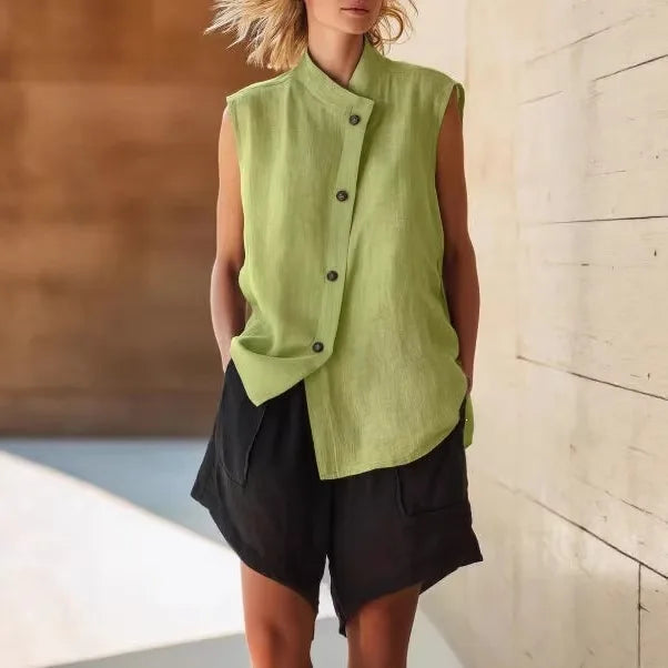 Sara Button Front Two-Piece Set