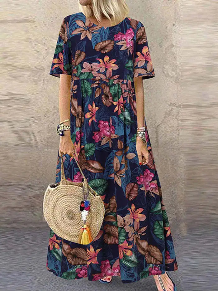 Faye Vintage Floral Maxi Dress