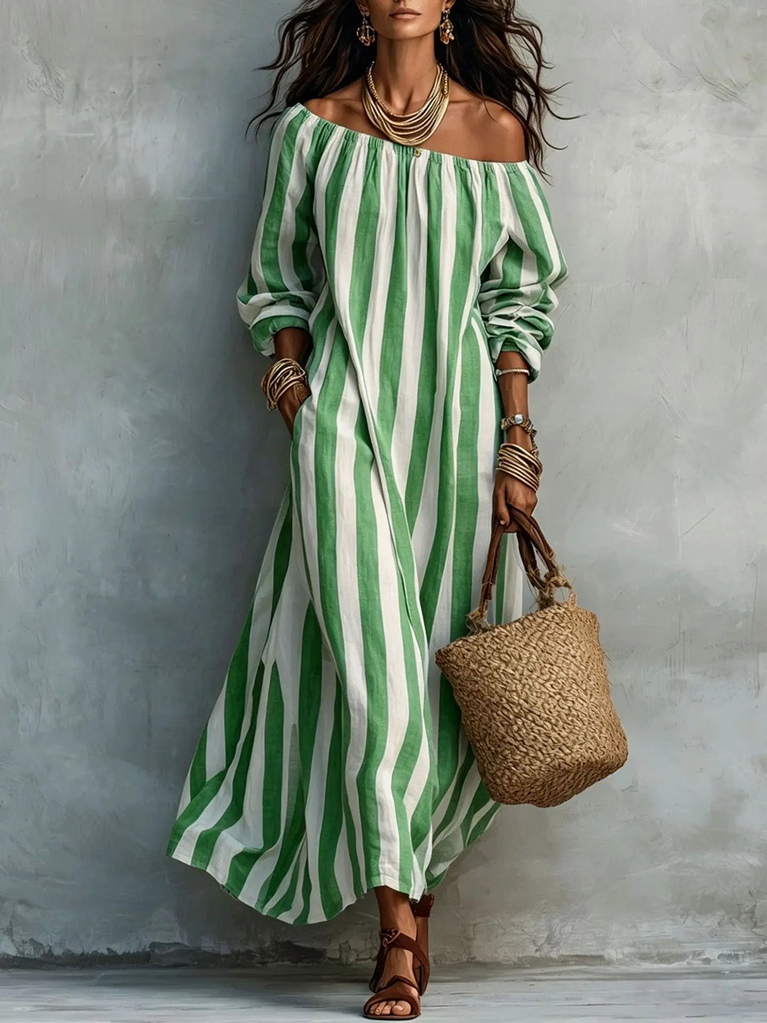 Isobel Off Shoulder Maxi Dress