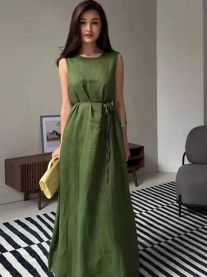 Melina Waist Tie Maxi Dress