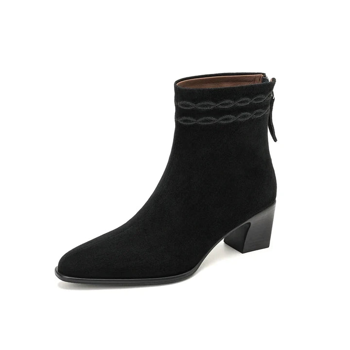 Thalia Square Toe Ankle Boots