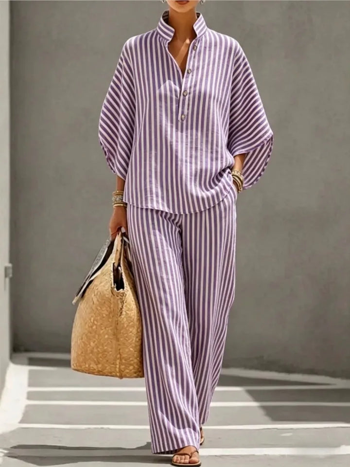 Megan Striped Two-Piece Set