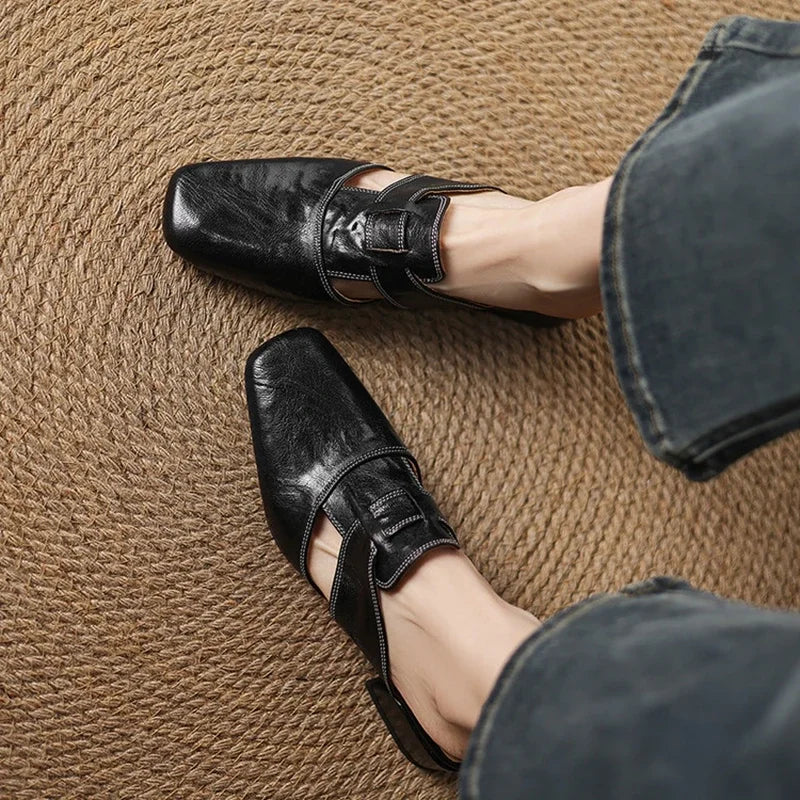 Megan Genuine Leather Mules