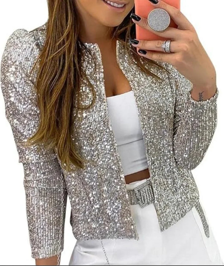 Talise Sequin Crop Jacket