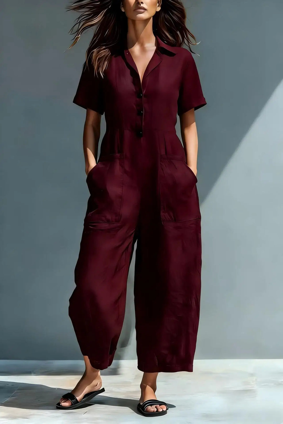 Tullia Elegant Relaxed Wide Leg Jumpsuit
