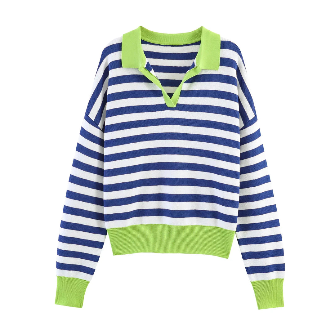 Theodora Johnny Collar Polo Sweater