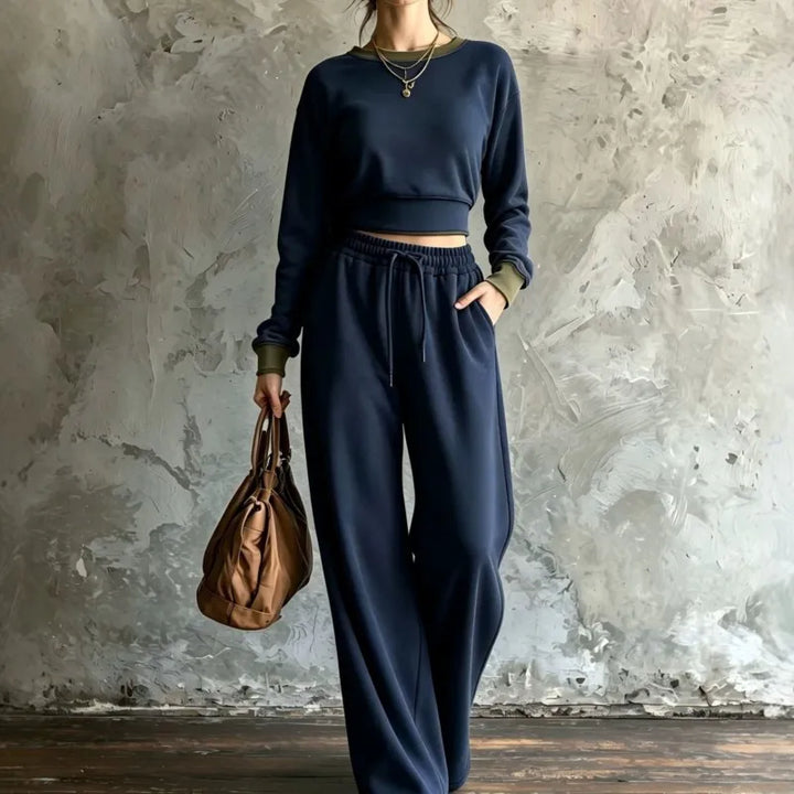 Palmer Contrast Trim Sweatshirt Set