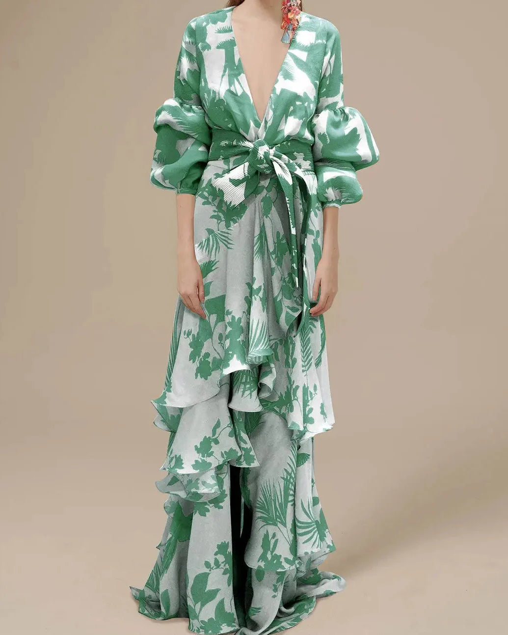 Cordelia Floral Ruffle Maxi Dress