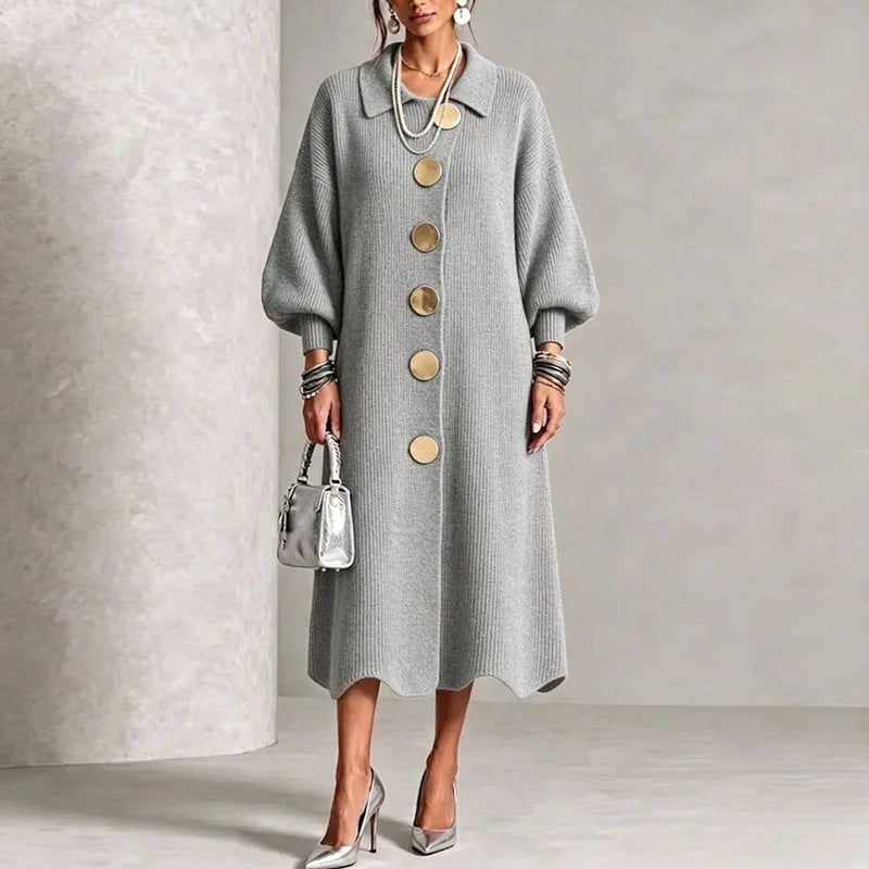 Isadora Button Front Sweater Dress