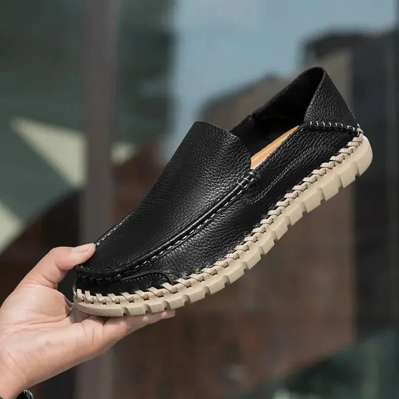 Dylan Leather Slip On Moccasins