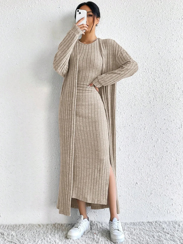 Saoirse Ribbed Sheath Dress Set