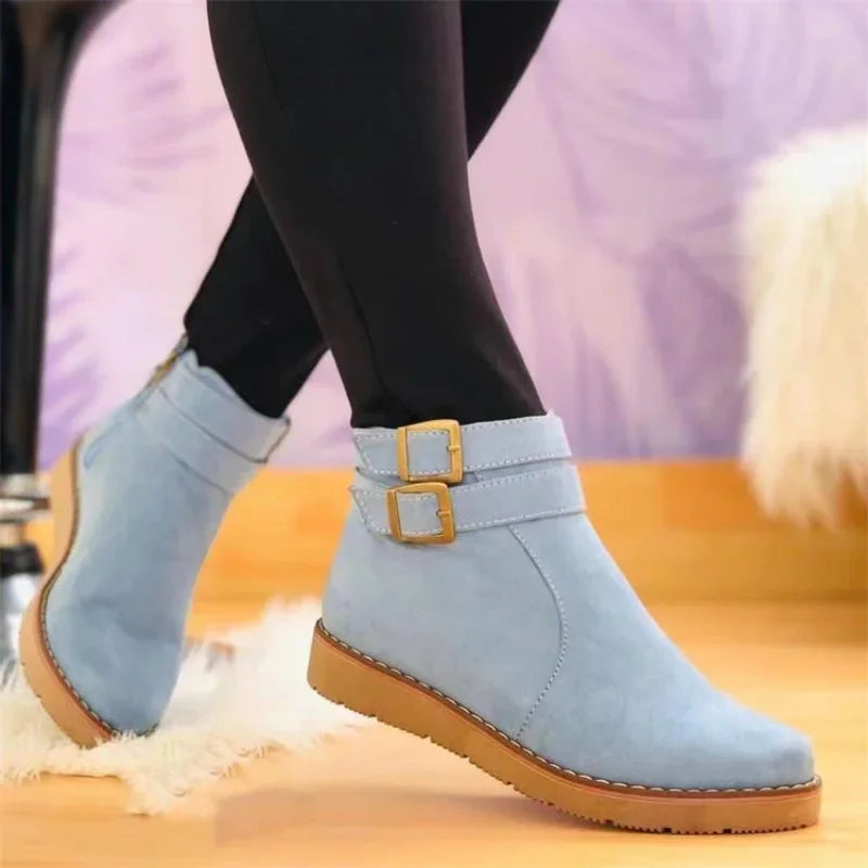 Sabrina Buckle Strap Ankle Boots