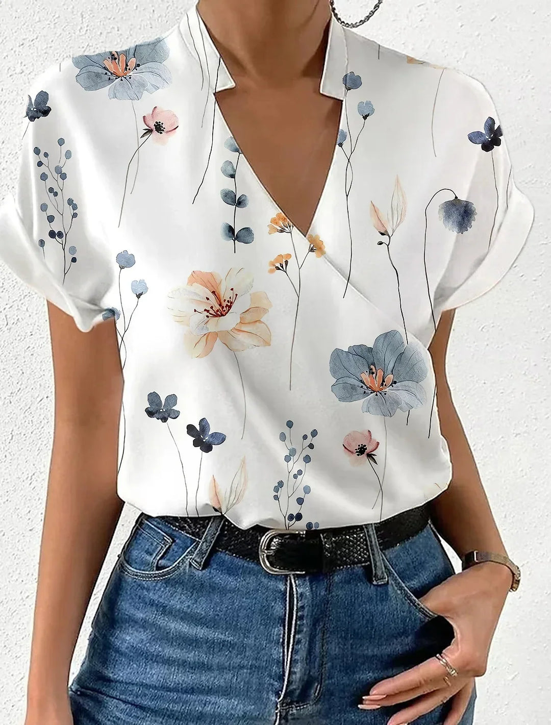 Sammy Floral Wrap Blouse
