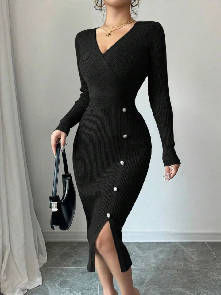 Celestine Ribbed Knit Dress