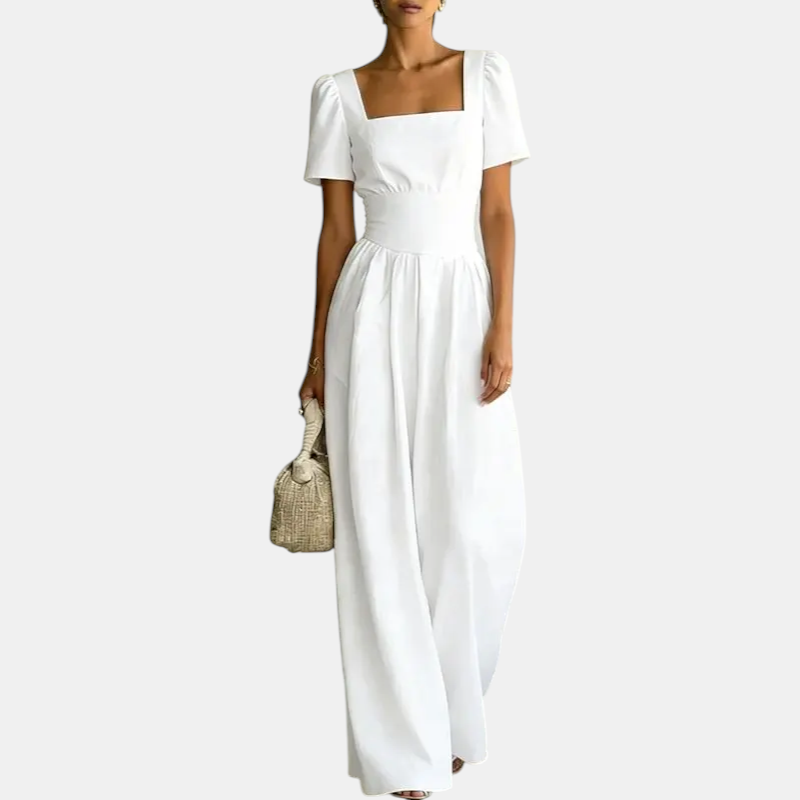 Bella Elegant Puff Sleeve Jumpsuit