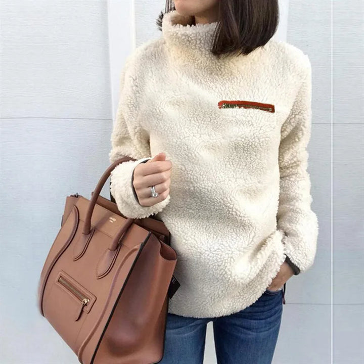 Marielys Sherpa Turtleneck Top
