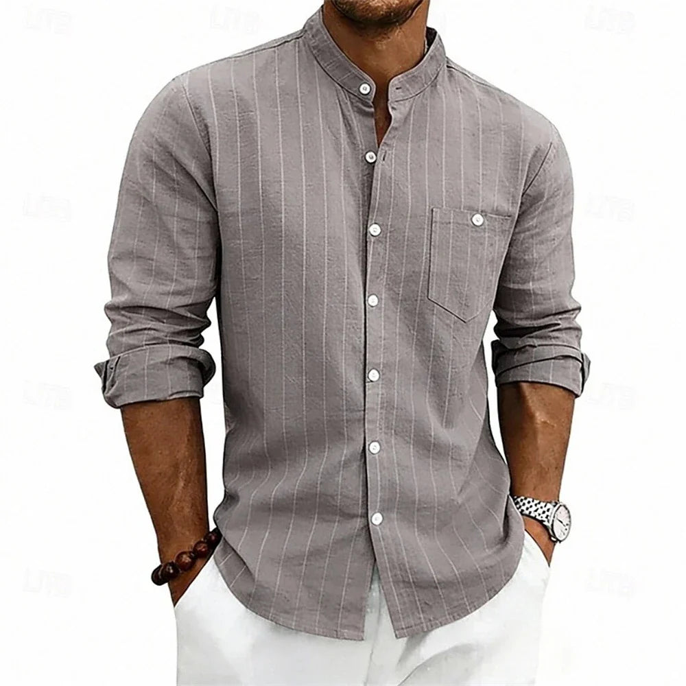 Grayson Breathable Striped Linen Shirt