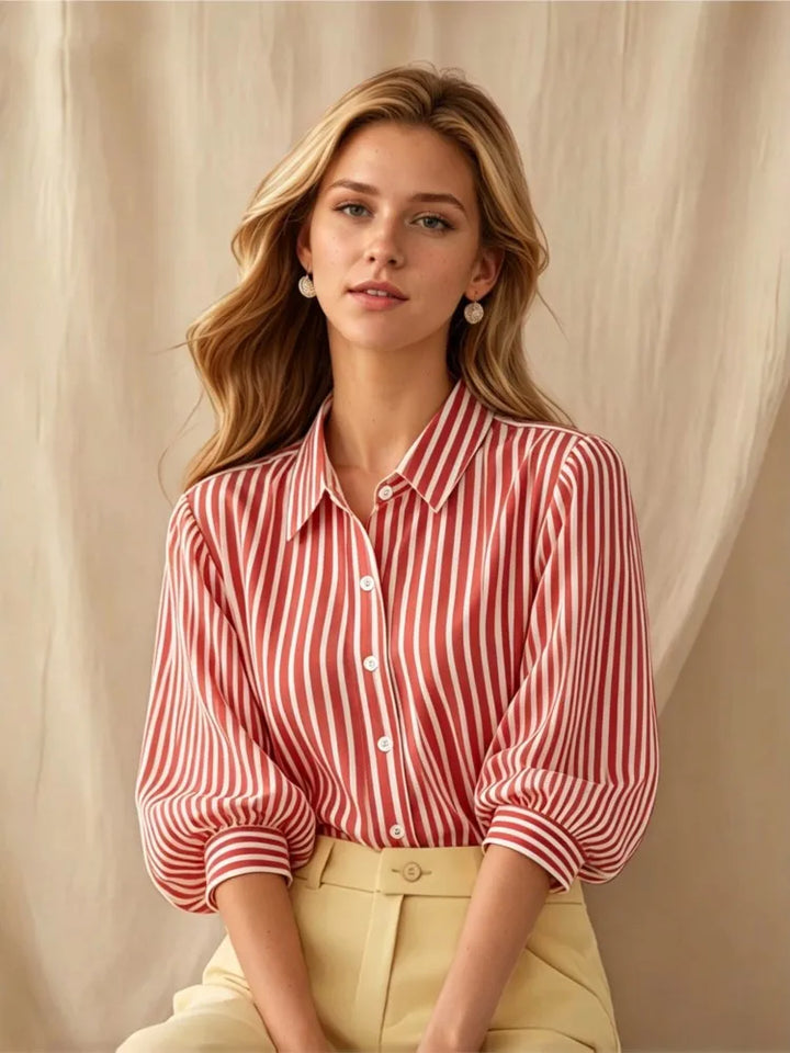 Varen Striped Puff Sleeve Shirt