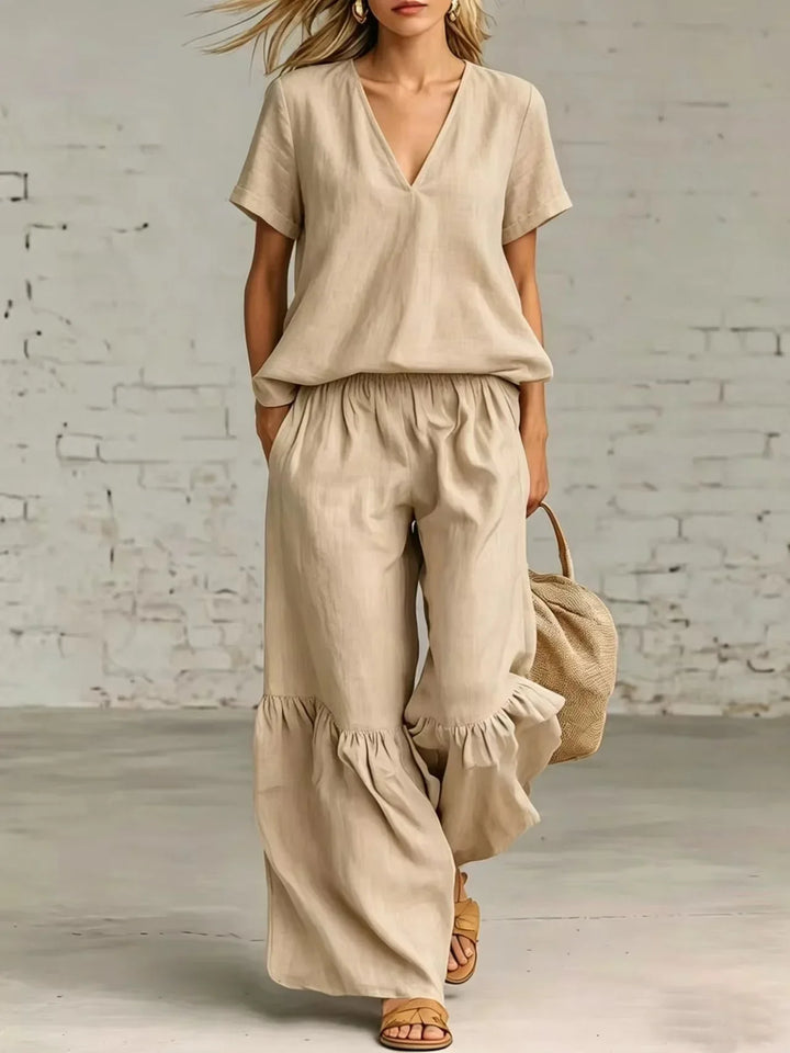 Iris Ruffle Hem Two-Piece Set