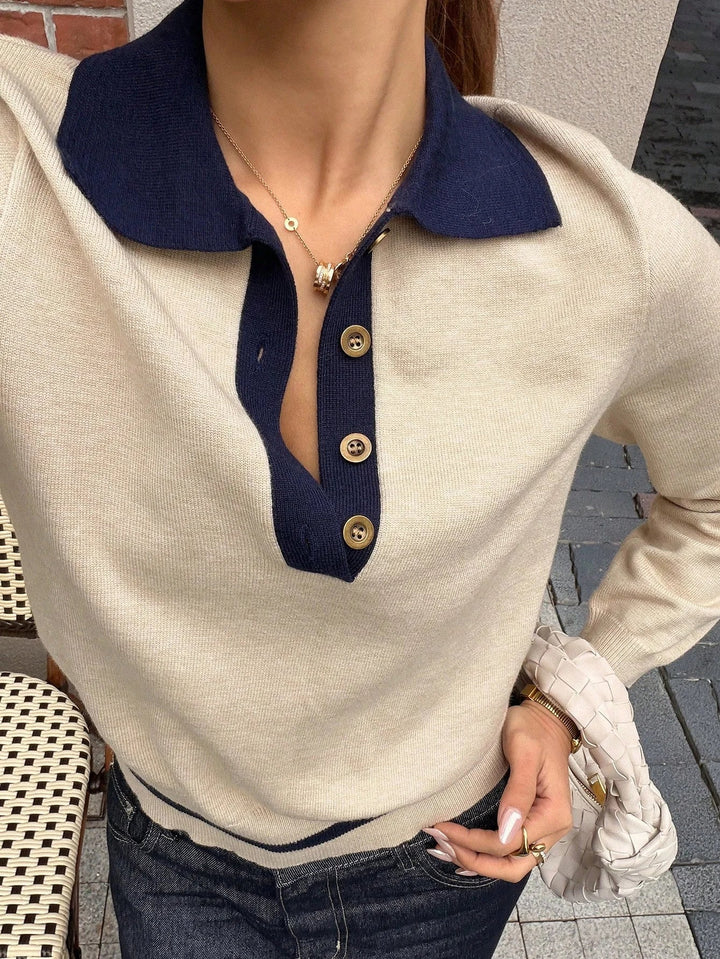 Nadia Contrast Collar Polo
