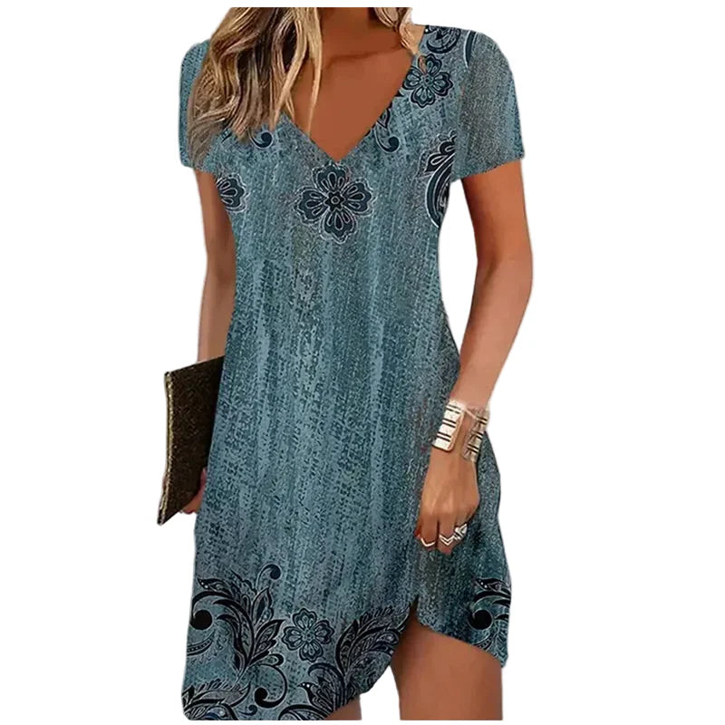 Elariane Floral A Line Mini Dress