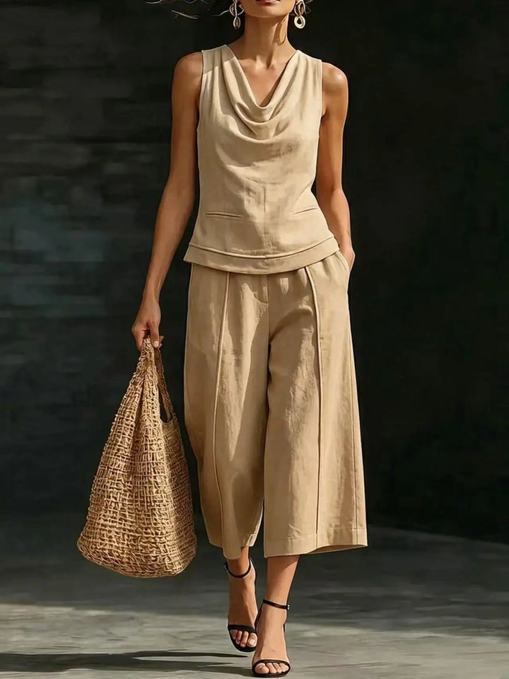 Isabelle Relaxed Cowl Neck Trouser Set