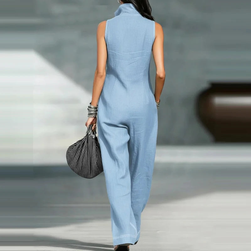 Brenda Sleeveless Wide Leg Jumpsuit