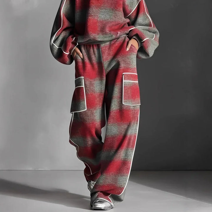 Cara Plaid Loose Two-Piece Set