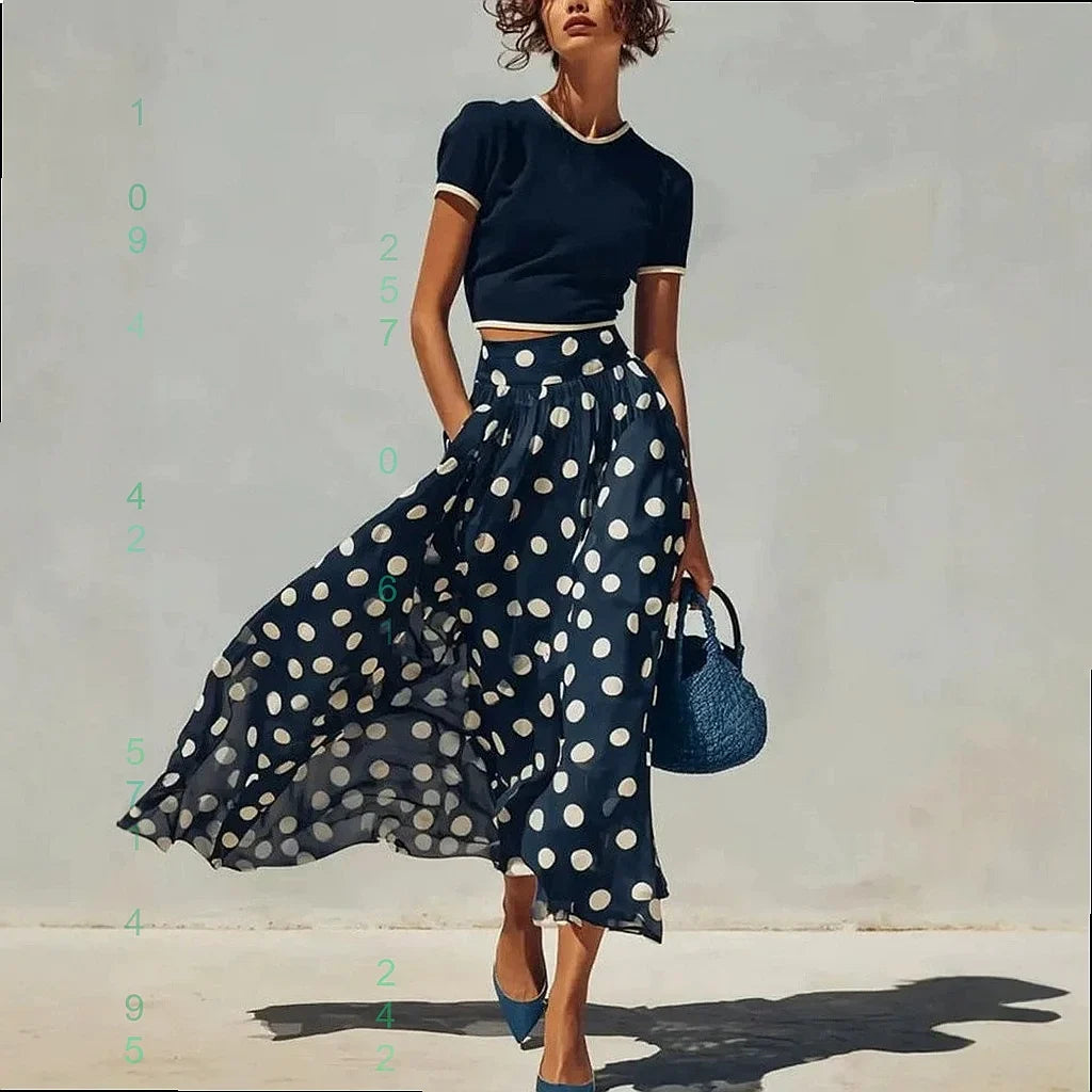 Amelia Polka Dot Skirt Set