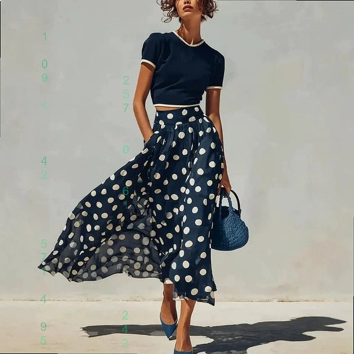 Amelia Polka Dot Skirt Set