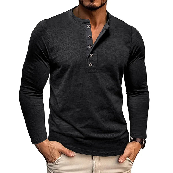 Jacob Breathable Henley Long Sleeve Shirt