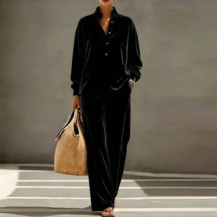 Elenora Stand Collar Two Piece Set