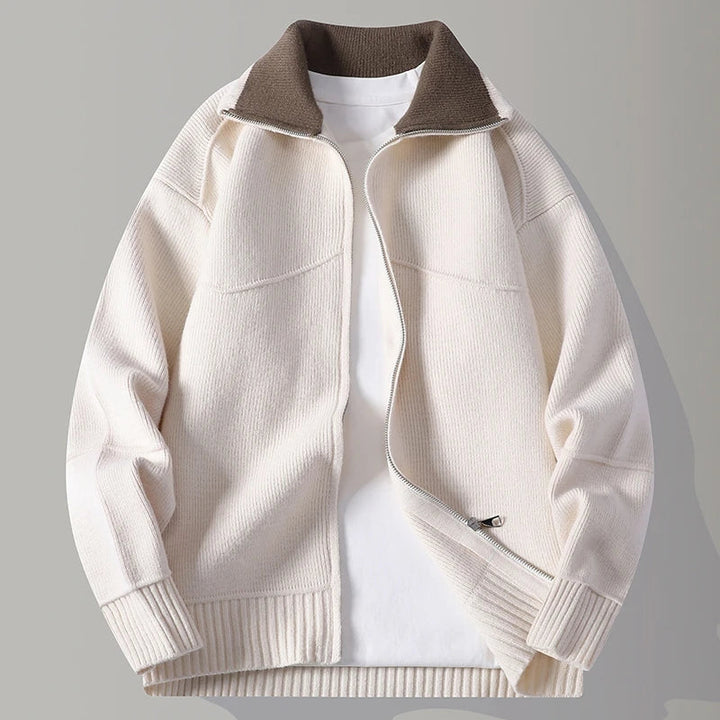 Elias Contrast Collar Cardigan