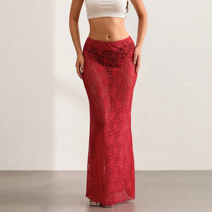 Nora Sheer Lace See Through Skirt