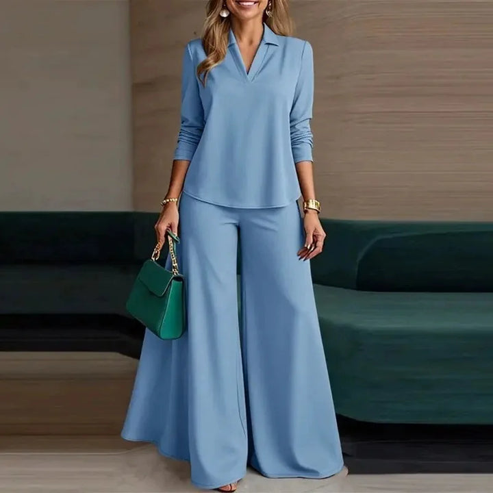 Alina Relaxed Wide Leg Pants Set