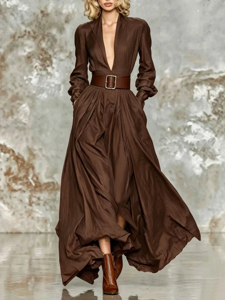 Michelle Ruched Waist Maxi Dress