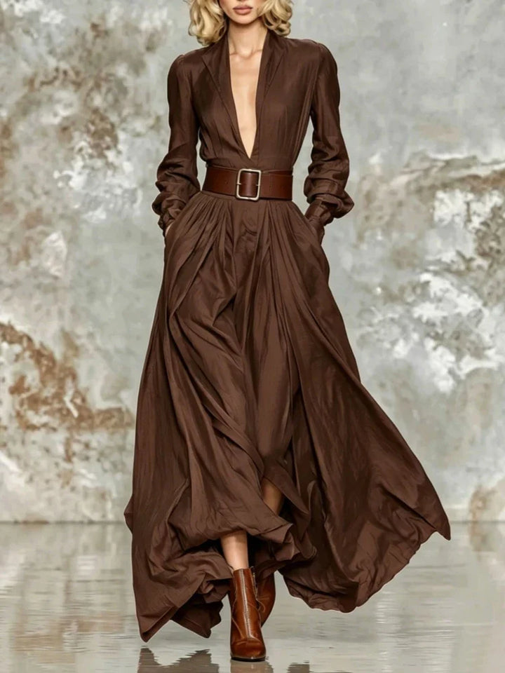 Michelle Ruched Waist Maxi Dress